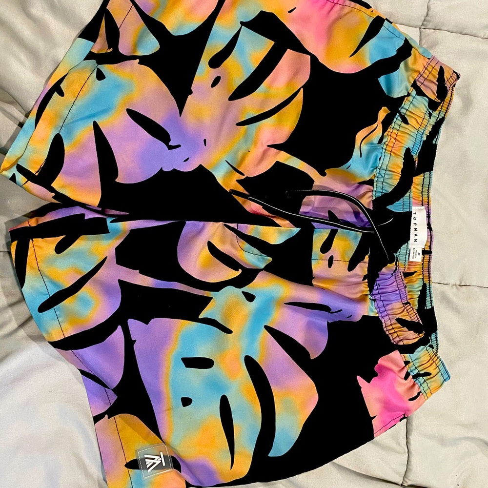 Topman multi color boardshorts.
